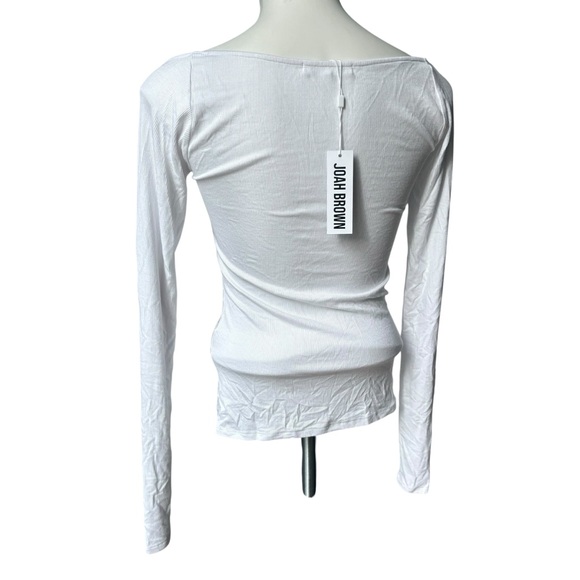 NWT, Joah Brown Square Neck Tight Rib Top, Sz M/L - Picture 6 of 14